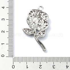 Rack Plating Alloy with Black Rhinestone Pendants&nbsp;FIND-Z051-01P-03