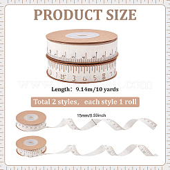 2 Rolls 2 Colors Cotton Rulers&nbsp;OCOR-PH0006-56