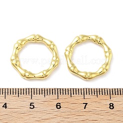 合金フレームコネクター  竹ジョイントリング  18KGP本金メッキ  18.5x19x3mm  内径：14mm&nbsp;X-FIND-G085-07A-G