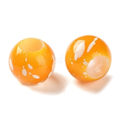 Spray Painted ABS Plastic European Beads&nbsp;KY-G033-01B-02