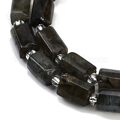 天然石ラブラドライトビーズ連売り  多面カット  コラム  シードビーズで  12x8mm  穴：1.2mm  約26個/連  15.35''（39センチメートル）&nbsp;G-G162-D13-01