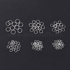 アイアンスプリットリング  ダブルループ丸カン  銀  4~10x1.4mm  内径：3.3~8.6mm  約5316個/500g&nbsp;IFIN-JQ0001-03S