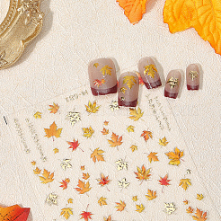 Maple Leaf Pattern PET Nail Art Stickers&nbsp;MRMJ-WH20816-001A