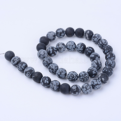 Natural Snowflake Obsidian Beads Strands&nbsp;X-G-Q462-10mm-10