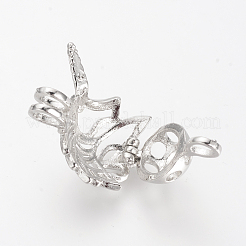 合金アロマペンダント  ケージペンダント  ユニコーン  プラチナ  25.5x23x10.5mm  穴：3.5x4.5mm  インナー対策：8.5mm&nbsp;X-PALLOY-S062-22
