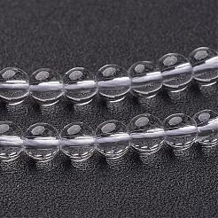 合成クオーツクリスタルビーズ連売り  ラウンド  透明  6mm  穴：0.8mm  約67個/連  15.5インチ&nbsp;GSR6mmA039-1