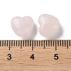 不透明なアクリルビーズ  ハート  ラベンダーブラッシュ  9x10x5.5mm  穴：1.5mm&nbsp;MACR-F079-04F