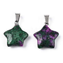 Star Dyed Natural Ruby in Zoisite Pendants&nbsp;G-Q367-19