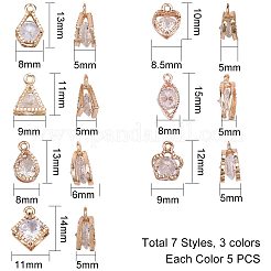 Rhombus Alloy Charms&nbsp;ZIRC-PH0002-09