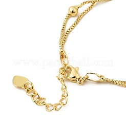 Brass Box Chain Multi-strand Bracelets for Women&nbsp;BJEW-C140-27G