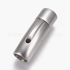 304ステンレススチール製バヨネット留め具  マット  つや消しプラチナ  30.5x9.5mm  穴：7.5mm&nbsp;STAS-O114-032B-MP