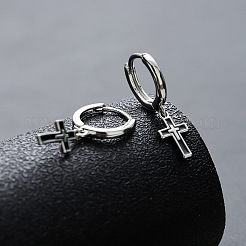 304 Stainless Steel Enamel Hoop Dangle Earrings for Men&nbsp;WGB7547-01