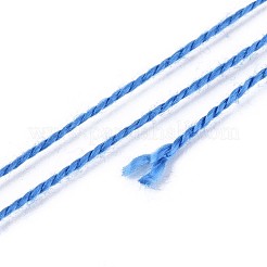 編組ポリエステルコード  ジュエリー作りのための  ラウンド  コーンフラワーブルー  0.5~1mm  約63~64m /ロール  10ロール/セット&nbsp;OCOR-T017-04A-04