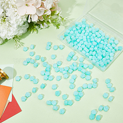 足跡シールワックス粒子200個  レトロシーリング印鑑用  アクアマリン  5mm&nbsp;DIY-CP0009-32