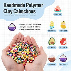210G 7 Styles Handmade Polymer Clay Cabochons&nbsp;CLAY-TA0002-03
