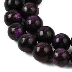 Natural Dyed White Jade(Imitation Charoite) Beads Strands&nbsp;GG-CBA0743-J02-8mm