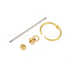 鉄棒ビーズキーホルダー留め具  ゴールドカラー  112mm&nbsp;AJEW-R004-02G