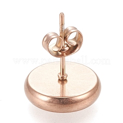 Ion Plating(IP) 304 Stainless Steel Stud Earring Settings&nbsp;STAS-K202-05D-RG