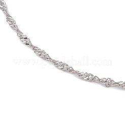 304 ステンレス シンガポール チェーン アンクレット  ステンレス鋼色  9-1/8インチ（230mm）&nbsp;AJEW-AN00644-02