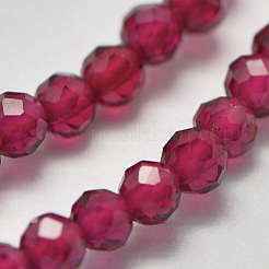Glass Imitation Red Corundum Beads Strands&nbsp;X-G-K207-01B-01