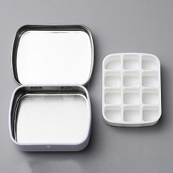 Iron Watercolor Paints & Nail Polish Tins Storage Box&nbsp;MRMJ-WH0077-083C