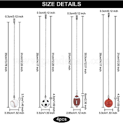 4Pcs 4 Style PVC Ceiling Fan Pull Chain Extenders&nbsp;FIND-BC0003-39