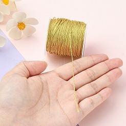 9プライメタリックコード  ジュエリー作りのための  ラウンド  ゴールド  0.6mm  約37.18ヤード（34m）/ロール&nbsp;MCOR-CJ0001-03B-03