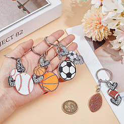 4Pcs 4 Styles Acrylic Keychains&nbsp;AJEW-SP0001-36