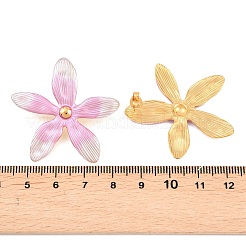 304ステンレススチール製エナメルイヤリング  花  ゴールドカラー  37.5x39mm&nbsp;EJEW-H179-01G