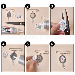 4Pcs Iron Brooch Pin Findings&nbsp;DIY-CA0002-71