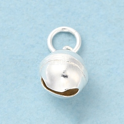 925スターリングシルバーチャーム  鐘  丸カン付き  銀  8x6.5mm  穴：2.5mm&nbsp;STER-G033-03S