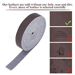 フラットマイクロファイバーイミテーションレザーコード  服飾材料  コーヒー  12.5x1.5mm  約2.19ヤード（2m）/ロール&nbsp;LC-WH0006-07A-03