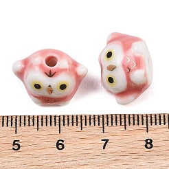 Cute Hand Painted Mini Owl Porcelain Beads&nbsp;PORC-F014-01F