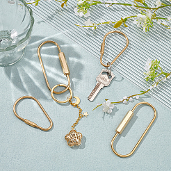 4Pcs 2 Styles Brass Screw Clasps&nbsp;FIND-UN0007-78