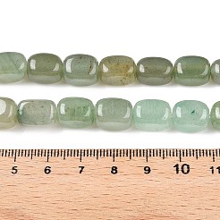 天然石グリーンアベンチュリンビーズ連売り  直方体の  7.5~13x6.5~12.5x6~11.5mm  穴：1mm  約33個/連  13.98~15.6''（35.5~39センチメートル）&nbsp;G-T138-105