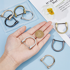 8Pcs 4 Colors Alloy D-Ring Anchor Shackle Clasps&nbsp;FIND-DC0005-59
