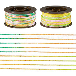 2 Rolls 2 Colors Segment Dyed Round Polyester Twisted Cords&nbsp;OCOR-TA0003-65A
