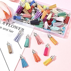 56Pcs 28 Colors Faux Suede Tassel Pendant Decorations&nbsp;FIND-FS0003-12