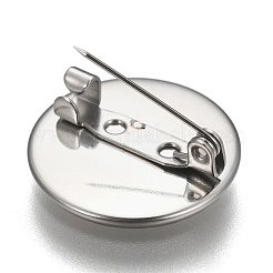 Non-Tarnish 304 Stainless Steel Brooch Findings&nbsp;X-STAS-F191-04P-20mm