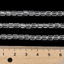 透明ガラスビーズ連売り  ファセットバレル  透明  5~6x4mm  穴：1mm  約78~81個/連  15.94''~18.82''（40.5~47.8センチメートル）&nbsp;GLAA-G112-05F