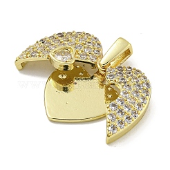 Rack Plating Brass Micro Pave Clear Cubic Zirconia Pendants&nbsp;KK-E114-06G