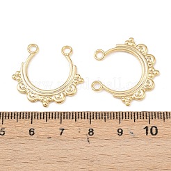 304ステンレスペンダント  アーチ  24KGP本金メッキ  23x25x1.5mm  穴：2.2mm&nbsp;STAS-A129-13A-G