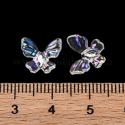 虹色の樹脂カボション  蝶  透明  10x11x3mm&nbsp;CRES-R459-02F