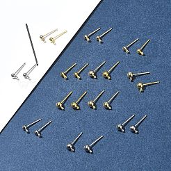 24Pcs 6 Sstyles Rack Plating Brass Stud Earring Settings&nbsp;KK-FS0001-41