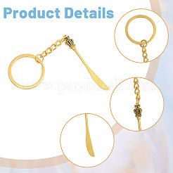 6Pcs 6 Styles Alloy Fork/Knife Keychian&nbsp;KEYC-CA0001-57