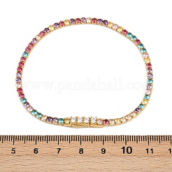 925 Sterling Silver Micro Pave Cubic Zirconia Tennis Bracelets for Women&nbsp;BJEW-C117-01A-G01
