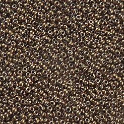 Fgb 12/0グレードAラウンドガラスシードビーズ  メタリックカラー  銅メッキ  12/0  2x1.5mm  穴：0.5mm  約45000個/ポンド&nbsp;SEED-A022-F12-601