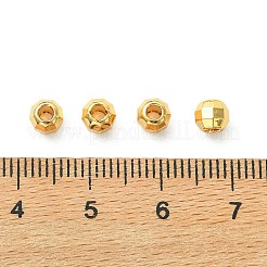シェグレイスの真鍮製丸ビーズ  カドミウムフリー＆ニッケルフリー＆鉛フリー  多面カット  18KGP本金メッキ  5x5x4.5mm  穴：1.8mm&nbsp;XGRPCU997-292G
