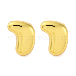 女性用304ステンレススチールスタッドピアス  ゴールドカラー  14.5x22mm&nbsp;EJEW-A125-72G