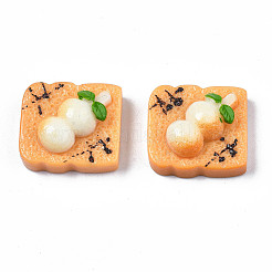 不透明なエポキシ樹脂カボション  模造食品  ひょうたんとパン  砂茶色  20x19x10mm&nbsp;CRES-S358-63